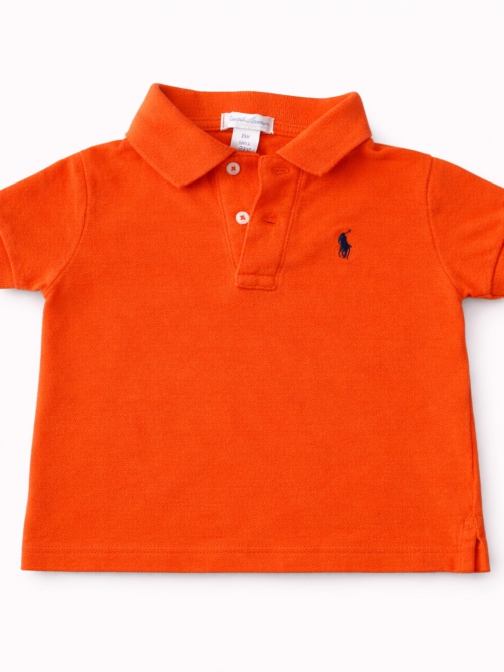 Polo Ralph Lauren 24M Orange Polo Shirt | Green Pony Logo | NWOT Designer Baby C